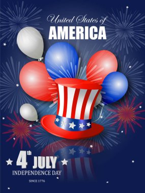 Afiş tasarımı için dört Temmuz Bağımsızlık günü