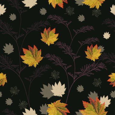 Renkli sonbahar yaprakları