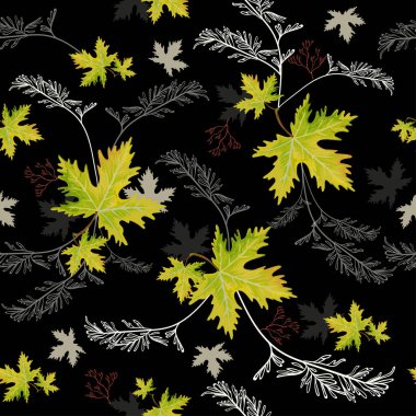 sonbahar yeşil yaprakları