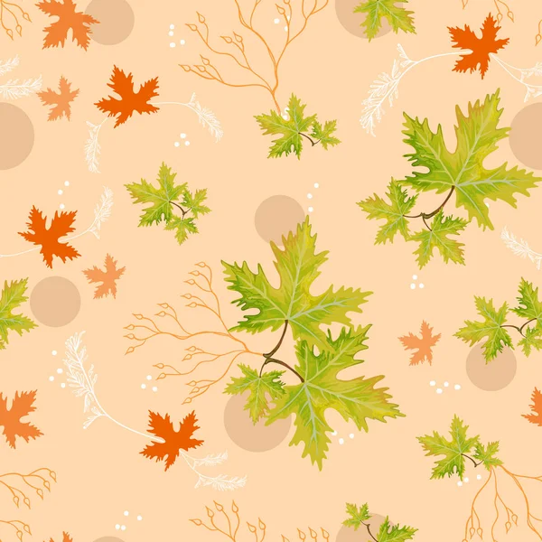 Listy zelené Bright podzim — Stockový vektor