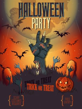 Cadılar Bayramı poster, kart, arka plan.