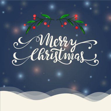 Neşeli Noel manzara vektör çizim.