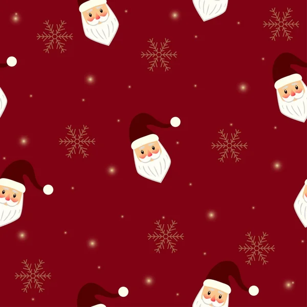 Vzor bezešvé Vánoce s Santa — Stockový vektor