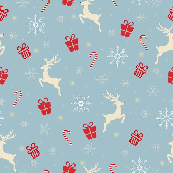 Vacances de Noël motif sans couture . — Image vectorielle
