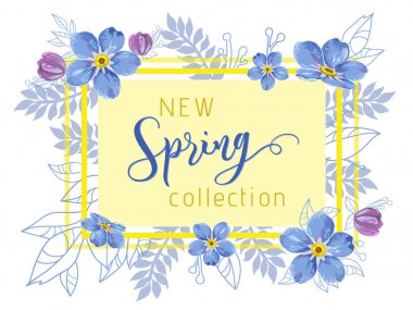 Yeni bahar koleksiyonu arka plan.