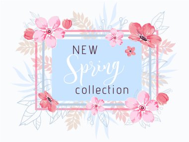 Yeni bahar koleksiyonu arka plan.