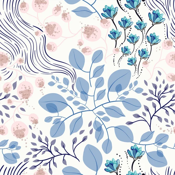 Illustration vectorielle de motif floral sans couture. — Image vectorielle