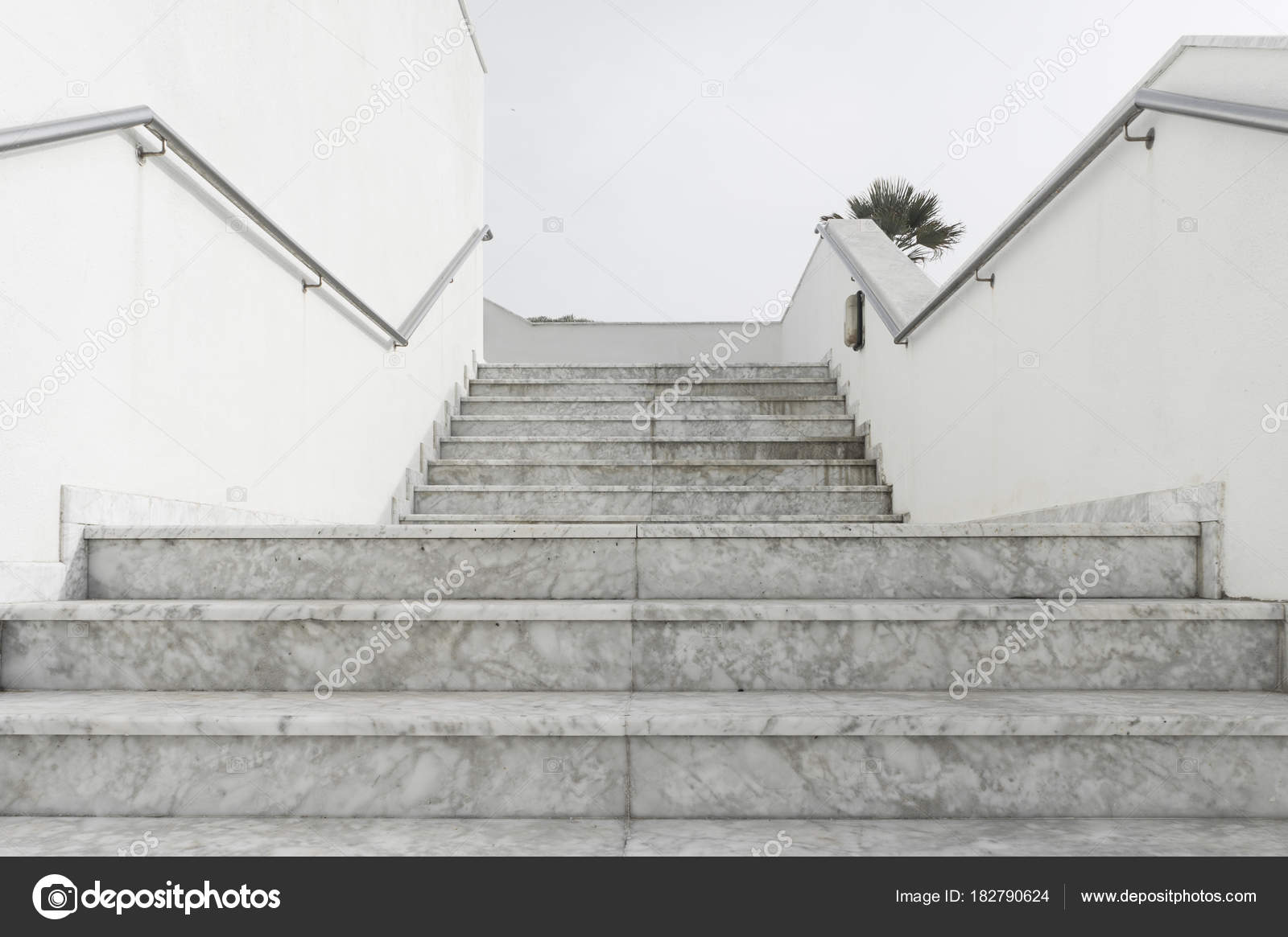 White Marble Stairs Stock Photo Image By C Bombayblack 182790624