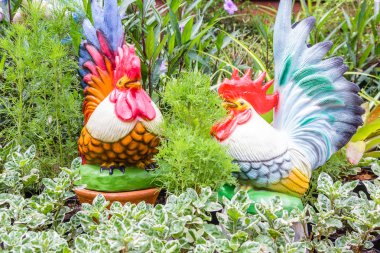 Tavuk seramik yaz bahçesinde ev dekorasyon için