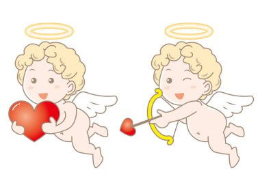 Aşk tanrısı vektör set 