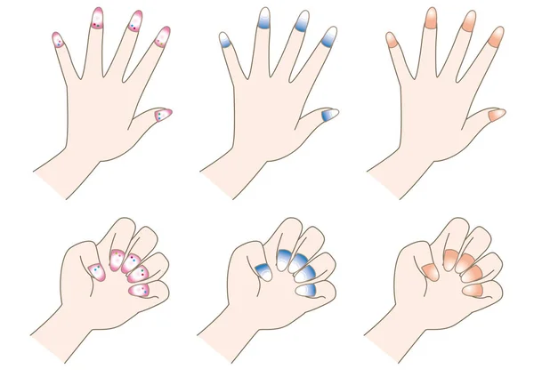 Set de nail art — Image vectorielle