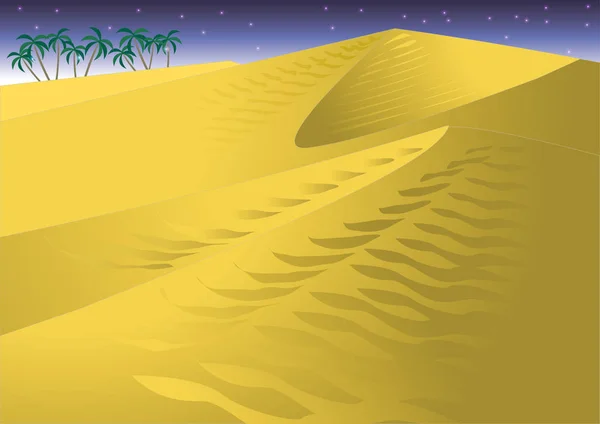 Pustynia i oazy — Wektor stockowy