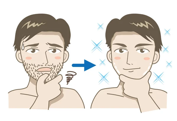 Male shaving image — Stock Vector