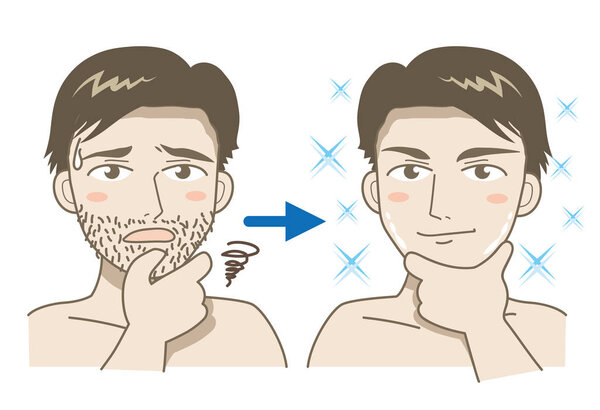 Male shaving image