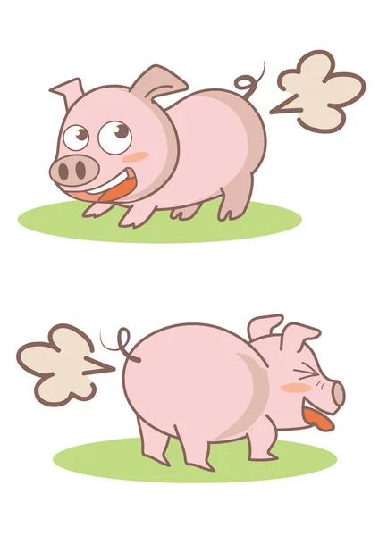 Ensemble de pétant porc — Image vectorielle