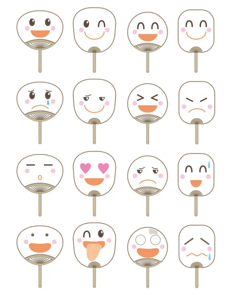 Fan of emotion set — Vector de stoc