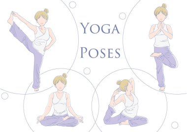 Yoga poz set - çeşitleri