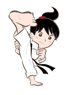 Karate poz kız