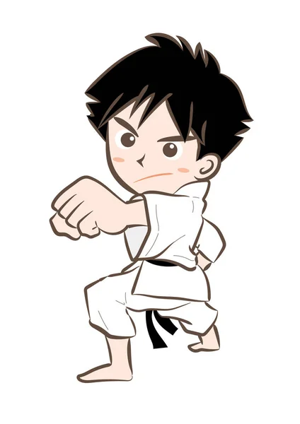 Karate poz çocuk