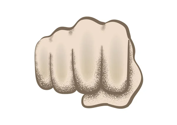 Bouffon main rétro - punch — Image vectorielle