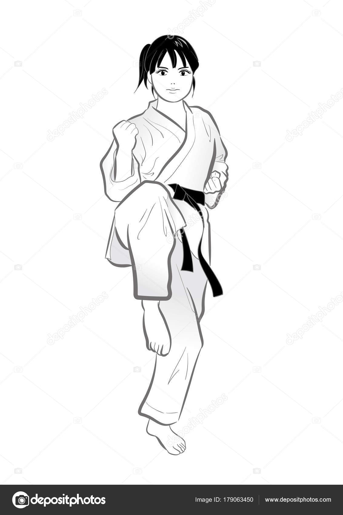 Update more than 153 karate pose drawing super hot - xkldase.edu.vn