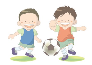 Çocuk futbol vektör görüntü