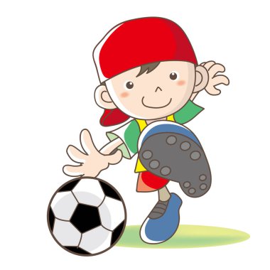 Çocuk futbol vektör görüntü