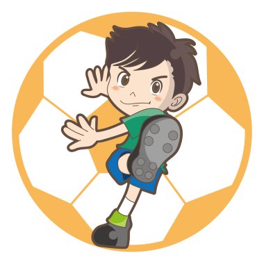 Çocuk futbol vektör görüntü