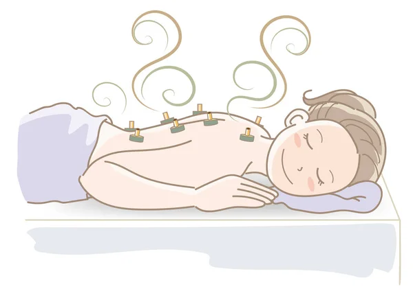 Moxibustion sevimli kadın resim