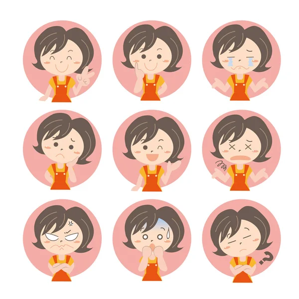 Emoji Icon Set Домогосподарка — стоковий вектор