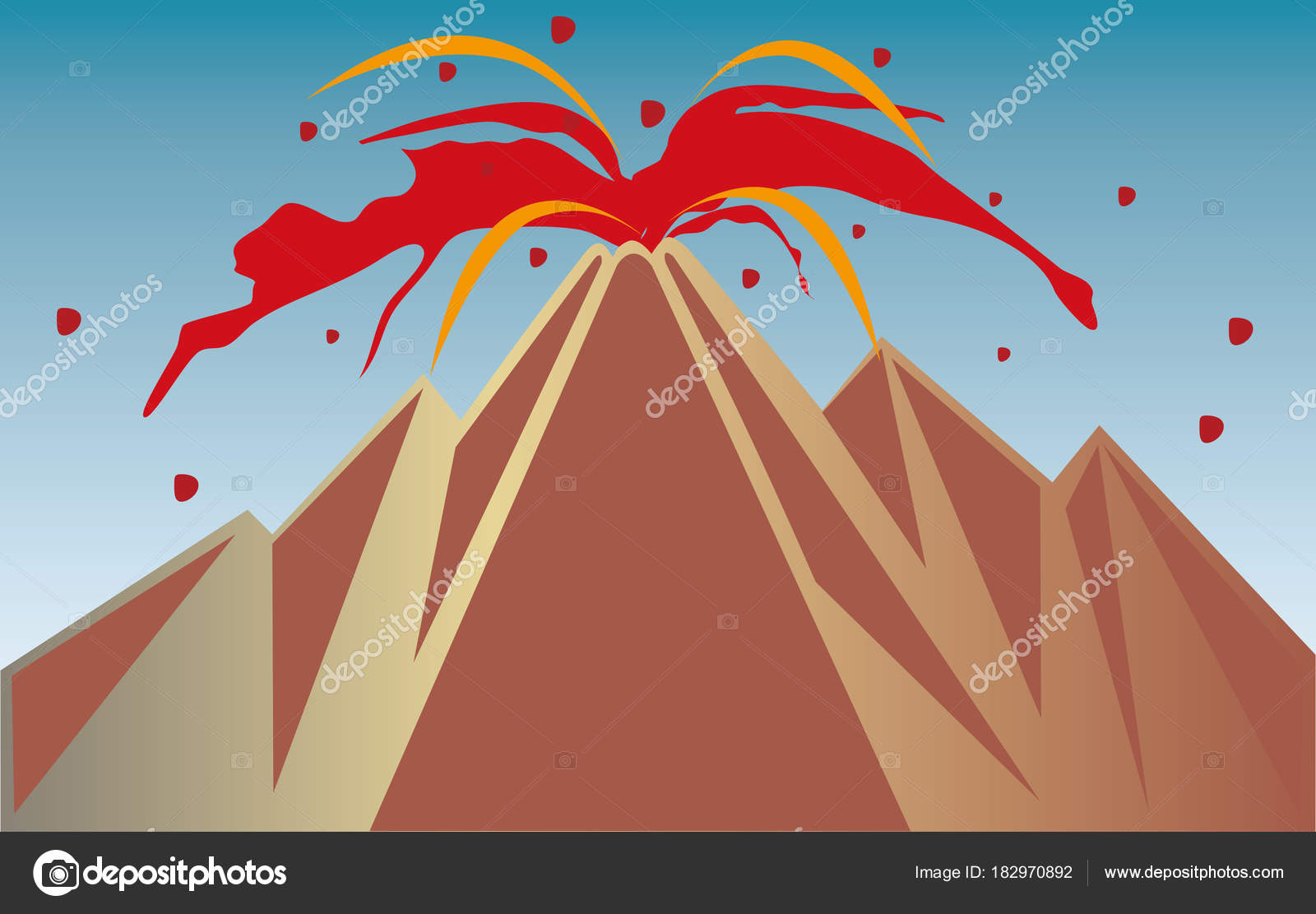すべての動物の画像 綺麗なイラスト 火山