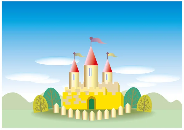 Fantaisie Château Image Monde — Image vectorielle