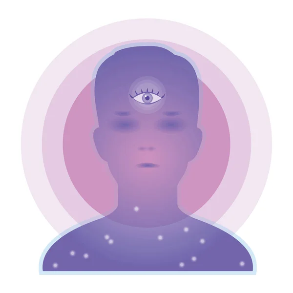 Third Eye - chakra image — Stock Vector