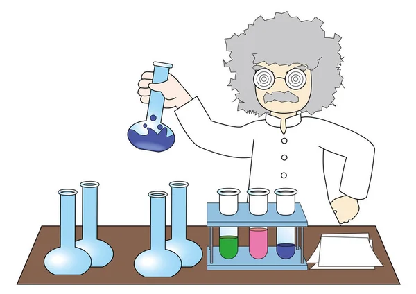 Cena Pesquisa Química Professor —  Vetores de Stock