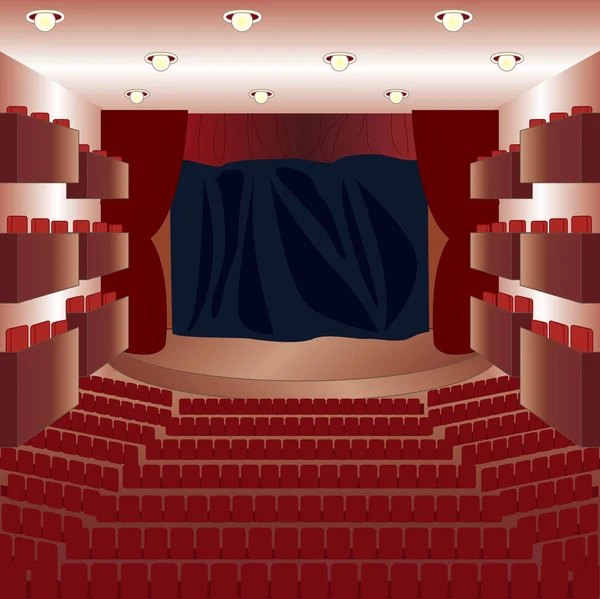 Theater stage image — Stock Vector