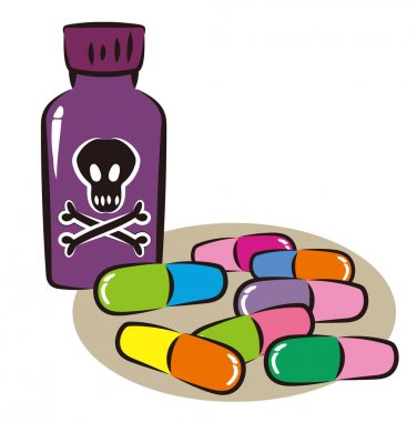 Yasadışı sürükler görüntü / malzeme made ile vektör