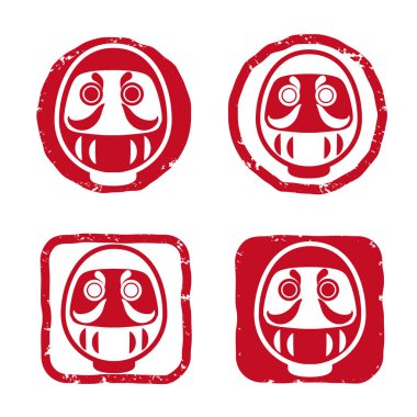Japon Daruma doll - şanslı madde Icon set 
