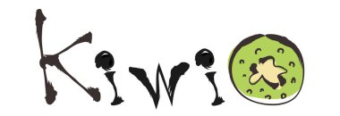 Doodle biçimi Typography - Kiwi