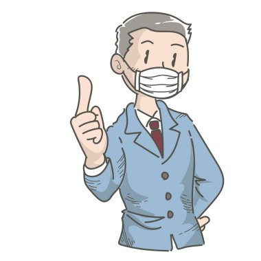 Maskeli adam - Coronavirus önleme