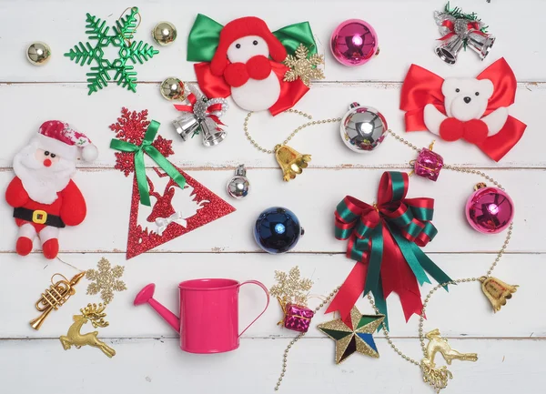 tahta arka plan ile Noel dekorasyon