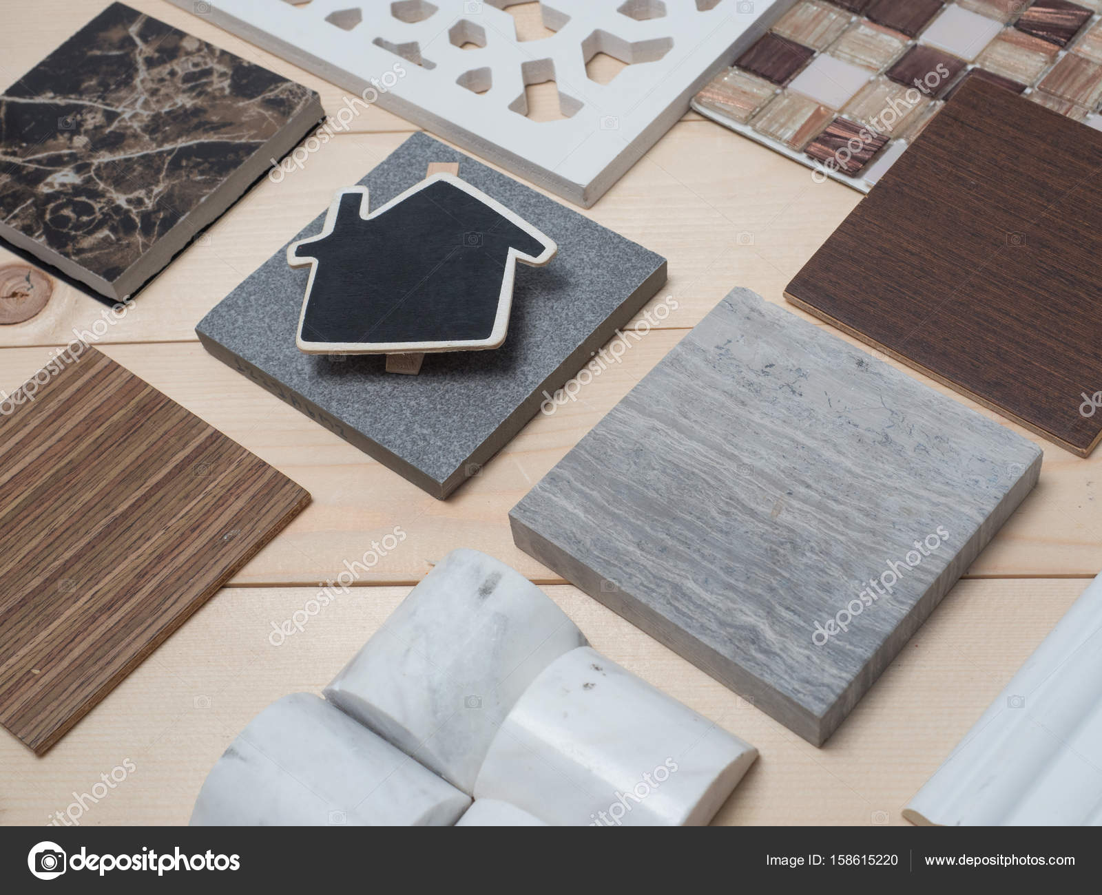 Proben Von Material Holz Farbe Holztisch Interior Design