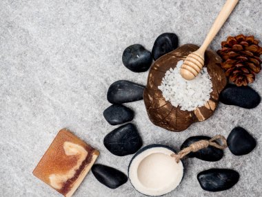 Aromaterapi ürün Spa set, mum, sabun, Hindistan cevizi, Masaj w