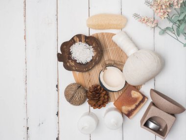 Aromaterapi ürün Spa set, mum, sabun, Hindistan cevizi, Masaj 