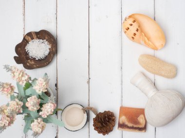 Aromaterapi ürün Spa set, mum, sabun, Hindistan cevizi, Masaj 