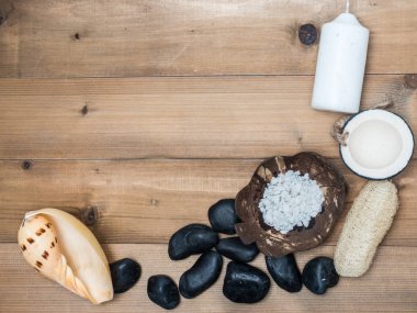 Aromaterapi ürün Spa set, mum, sabun, Hindistan cevizi, Masaj 