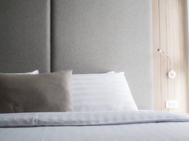 İç modern design.low aydınlatma ve Lens rahat yatak odası 