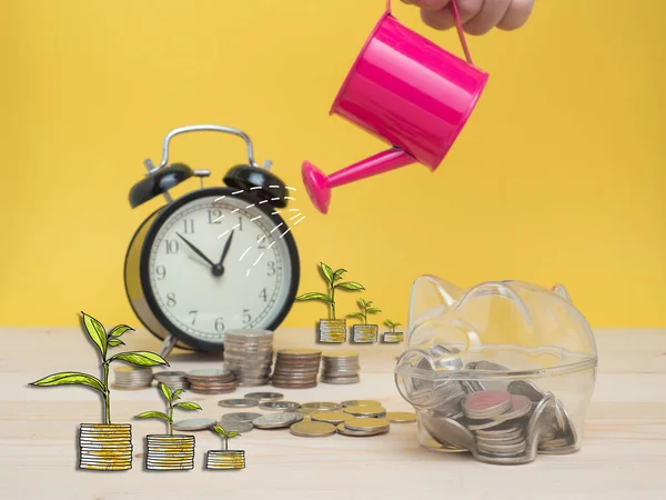 Piggy Bank Conceito de financiamento de poupança de dinheiro — Fotografia de Stock