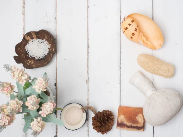 Aromaterapi ürün Spa set, mum, sabun, Hindistan cevizi, Masaj w