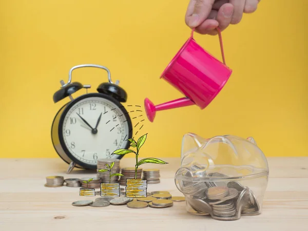 Piggy Bank Conceito de financiamento de poupança de dinheiro — Fotografia de Stock