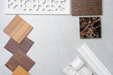 malzeme, ahşap, beton masaya örnekleri. İç tasarım se